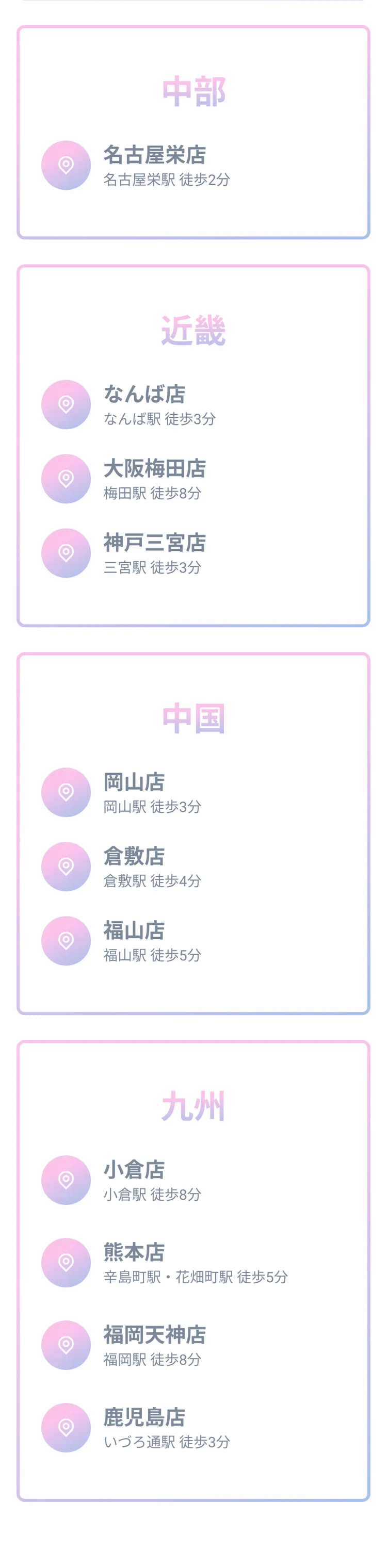 店舗一覧
